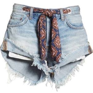 Free People Jean Shorts w Ribbon